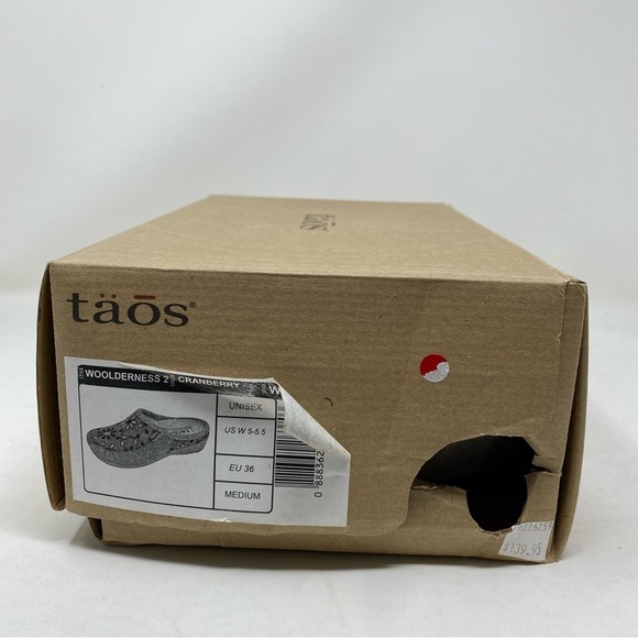 Taos Woolderness 2 Cranberry Wool Clog - Picture 6 of 8